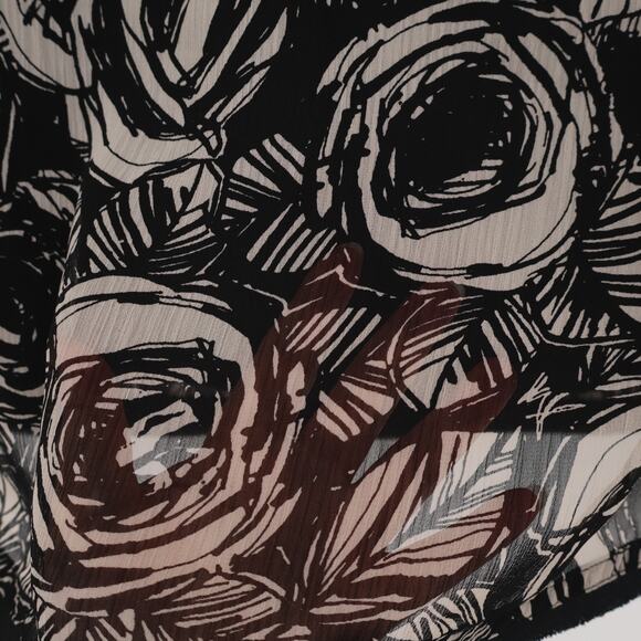 Whimsigoth Sheer Overlay Babydoll Top Dark Fairy Grunge Office Siren Size M‎ - Picture 12 of 12